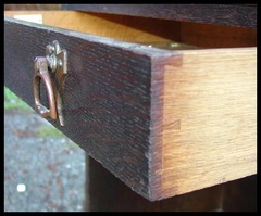 Detail Hand Dove-Tailed Drawer Construction.